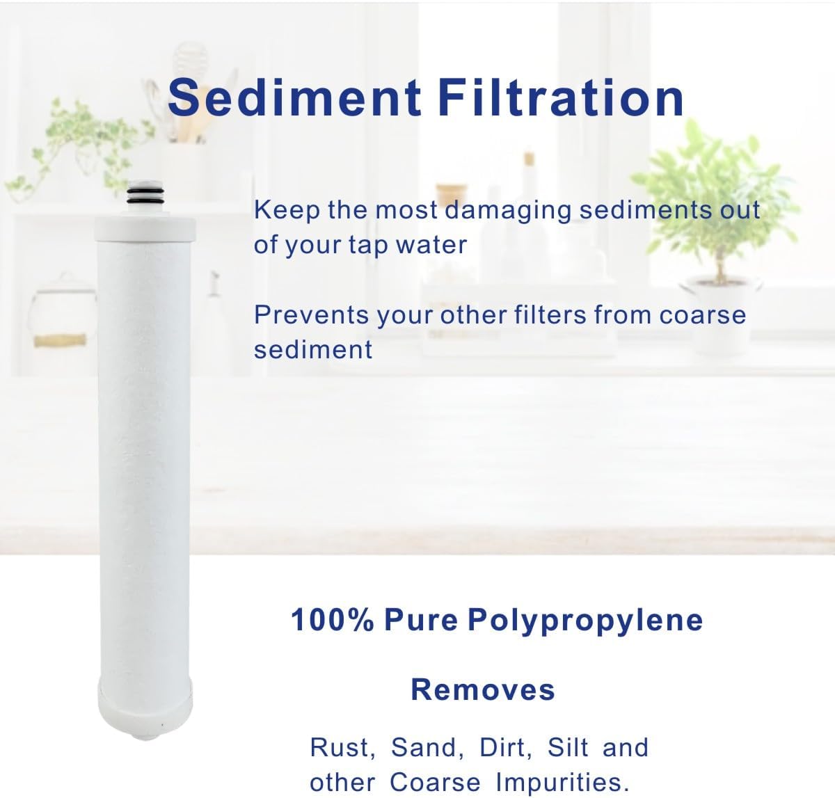 RO Replacement Filter Set With Membrane Compatible with Microline TFC-400 Reverse Osmosis System, include S7011, S7028, S1764RS and S7026 Filters