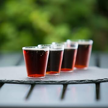 Party Essentials Disposable Hard Plastic Shot Shooter Glasses |Tasting Cups, 100-Count, 2-Ounce Clear