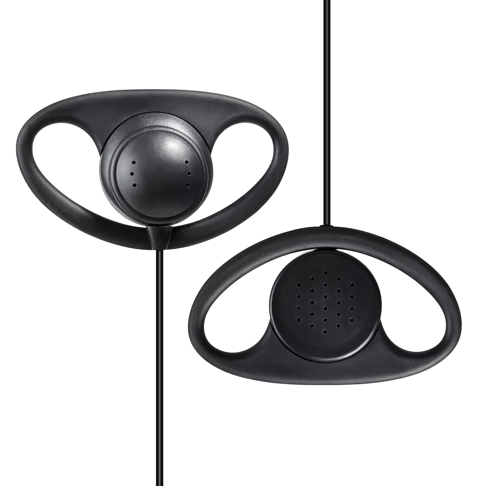 HYSHIKRA Micrófono Auricular Forma en D Compatible con Midland G7 Pro G8 G9 Pro M24 M24 Plus M48 M99 G6 XT G7 XTR | Supervisión de Seguridad Softair (1, Forma de D) - 3