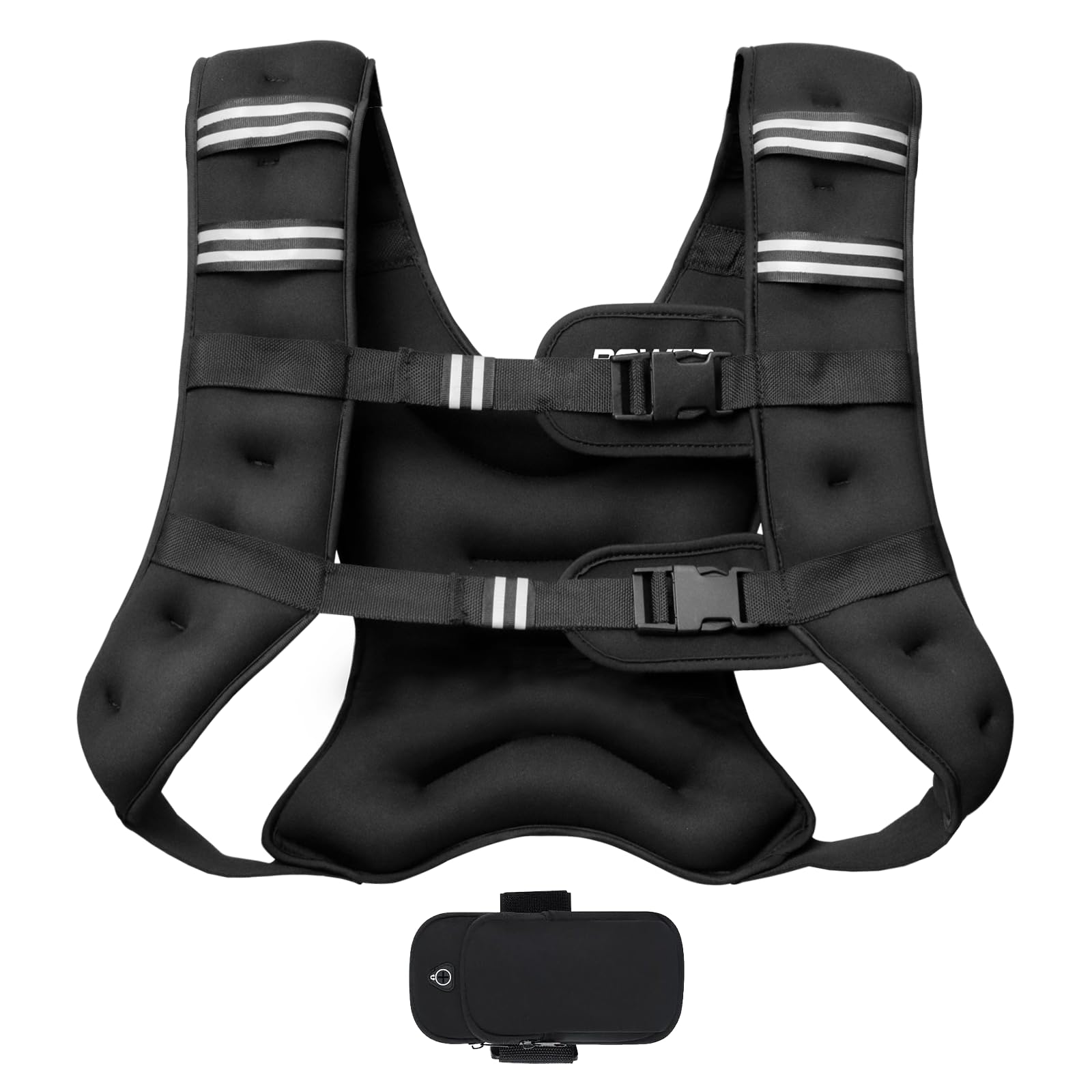 POWER GUIDANCE Giubbotto Zavorrato 6-20LB Peso Fisso, Neoprene Impermeabile, Fascia Toracica Regolabile (89-127cm), Tasca per CrossFit, Corsa, Allenamento Forza
