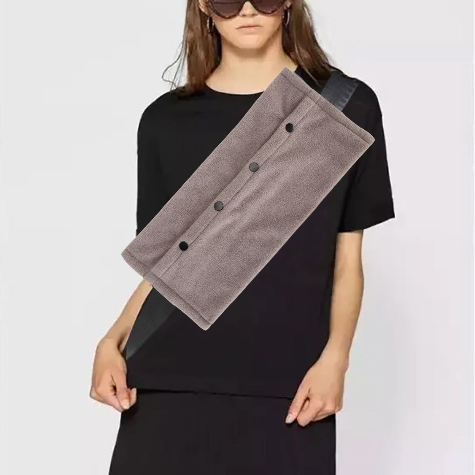 Reptile Sling Carrier, Soft and Comfortable Material Adjustable Strap Bearded Dragon Sling for Outdoor Travel Walking Rest (Grey)