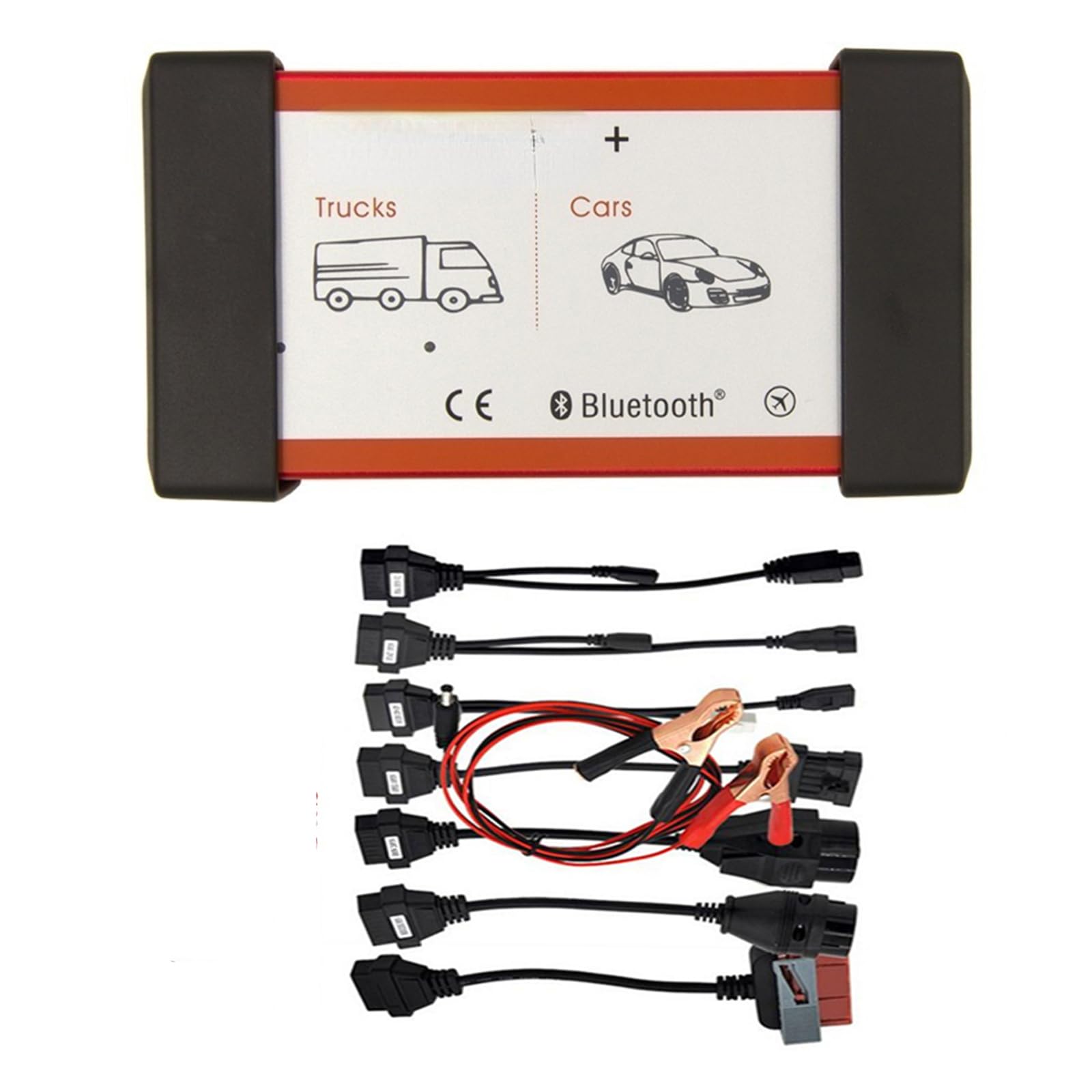 2021.11 OBD2 Scanner diagnostico per auto, 2020 23 Bluetooth VD Multidiag Lettore diagnostico Strumento per auto e camion VD OBDII Strumenti di scansione del veicolo con 8 cavi per auto