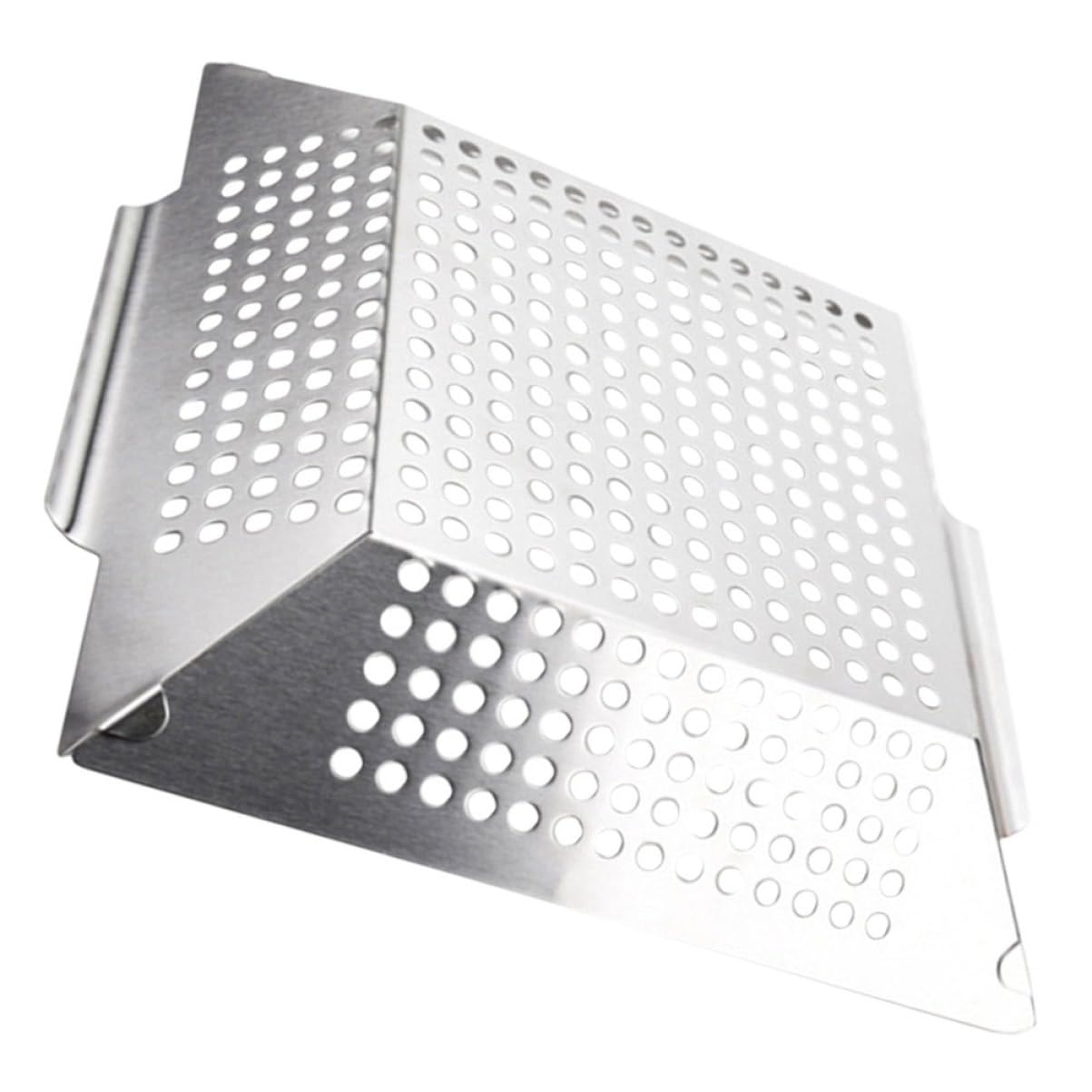 Happyyami Stainless Steel Baking Pan Grill Tray Double Handles Wear-Resistant Grill Pan for BBQ Camping