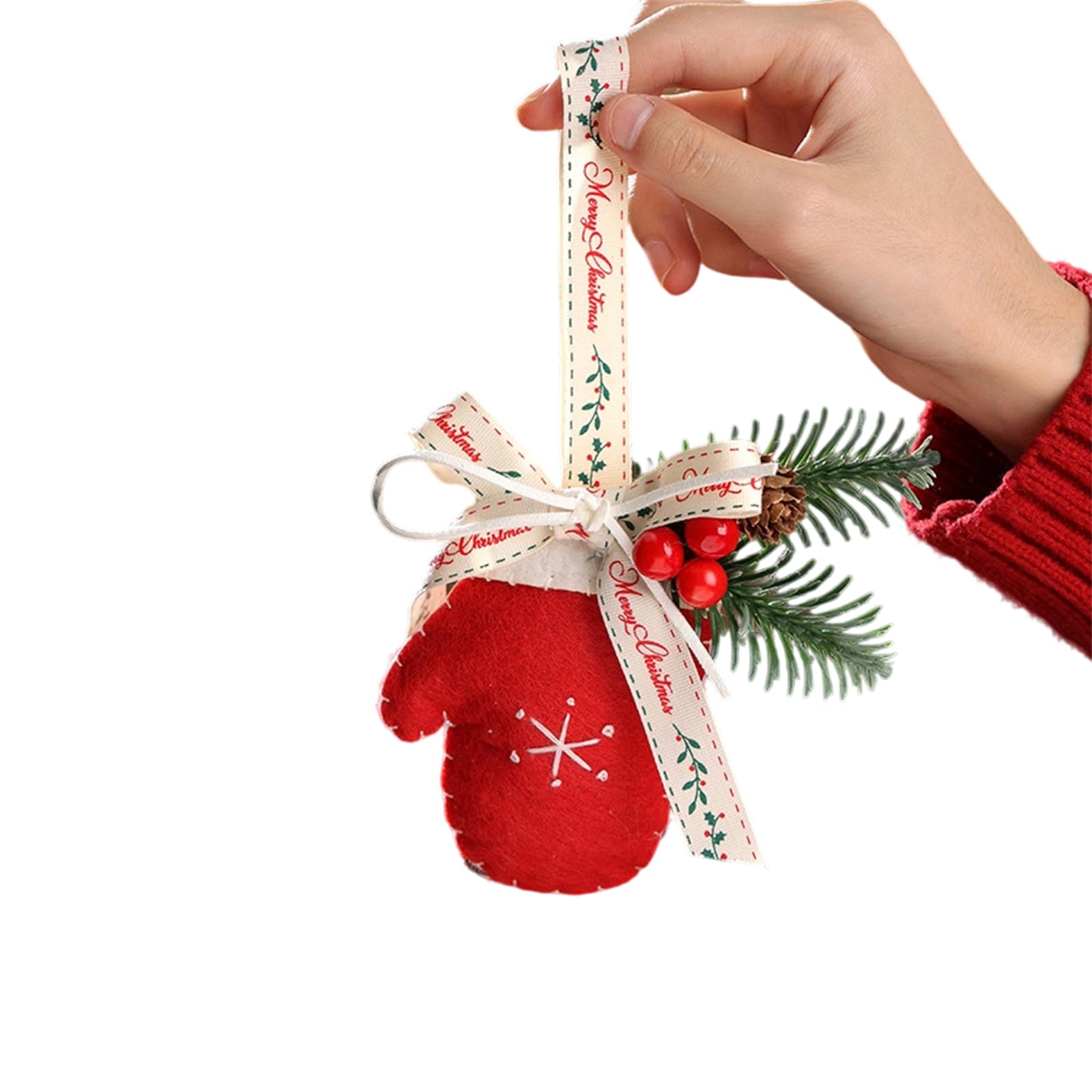 Jazuaiao Velutinous Bend Christmas Tree Ornamentation with Permanent Metal Suspended Spirals for Telecommute Holiday Decoration Easy Suspend Christmas Party Materials