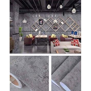 JAAMSO ROYALS Grey Texture designRemovable Peel and Stick Wallpaper,Wall Sticker Wall Decor(1000 CM *45 CM)