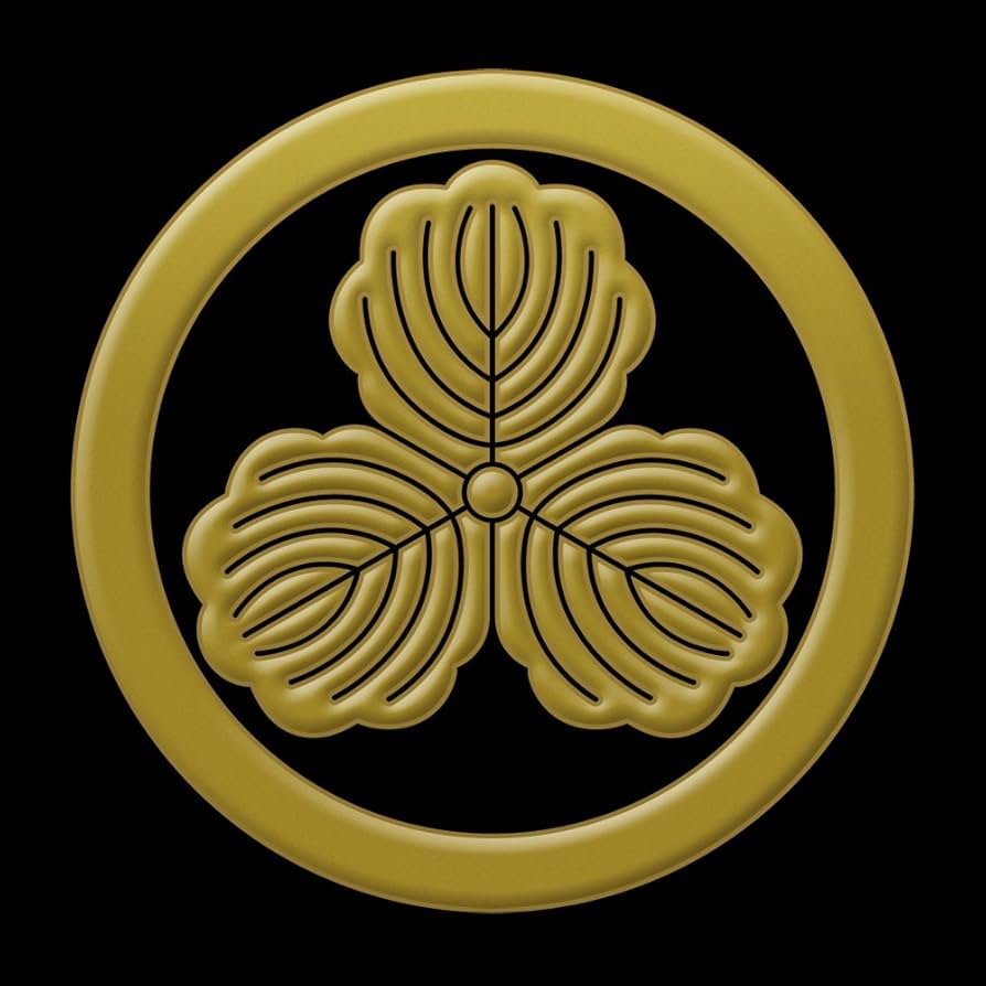 Amazon.co.jp: 家紋 蒔絵シール 家紋ステッカー「丸に三柏 金