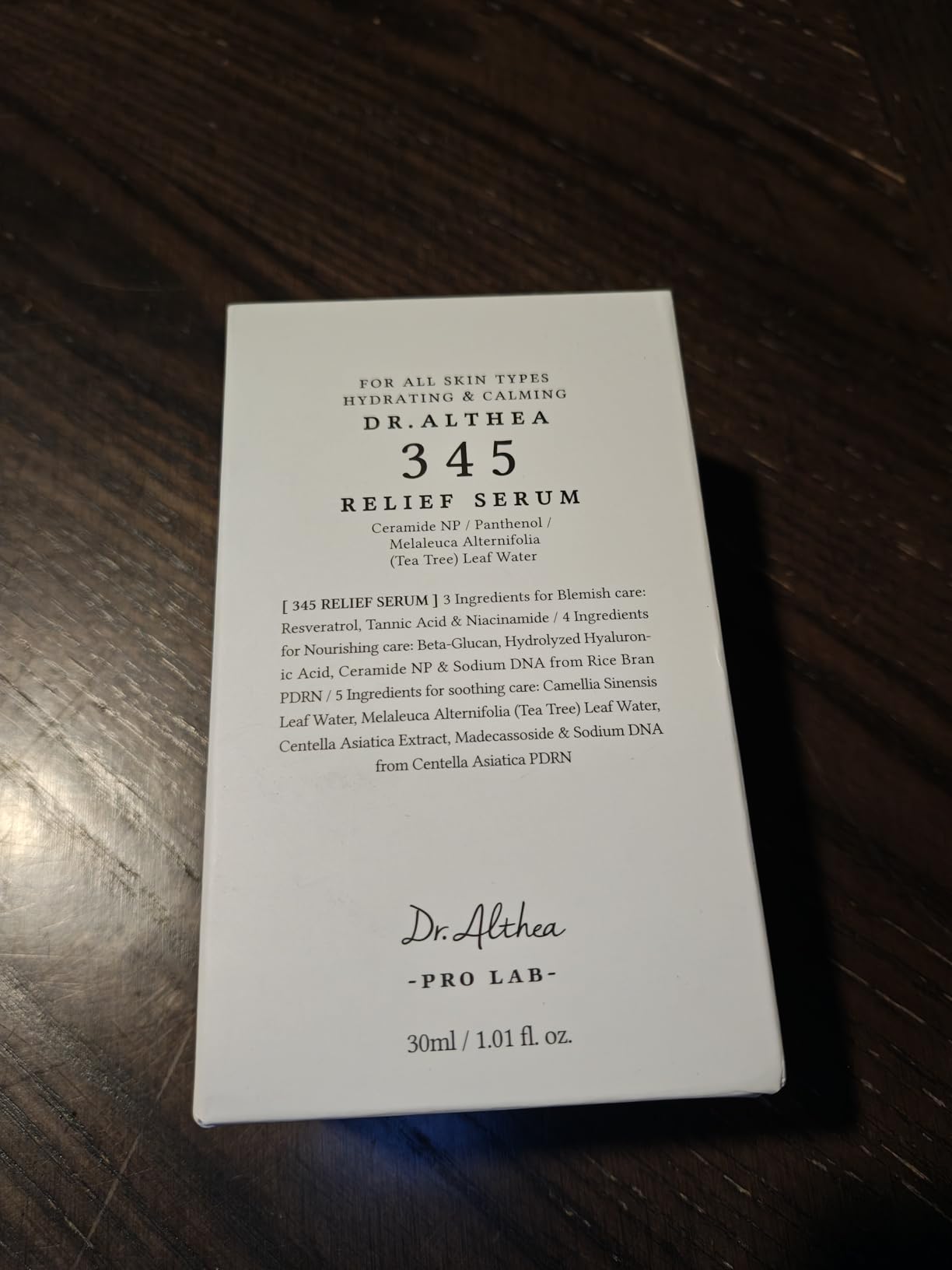 Dr.Althea 345 Relief Serum | Daily Hydrating Face Serum for Dry, Irritated Skin | Soothing Redness & Post-Acne Care, Non-comedogenic | Korean Vegan Skincare, 1.01 Fl Oz