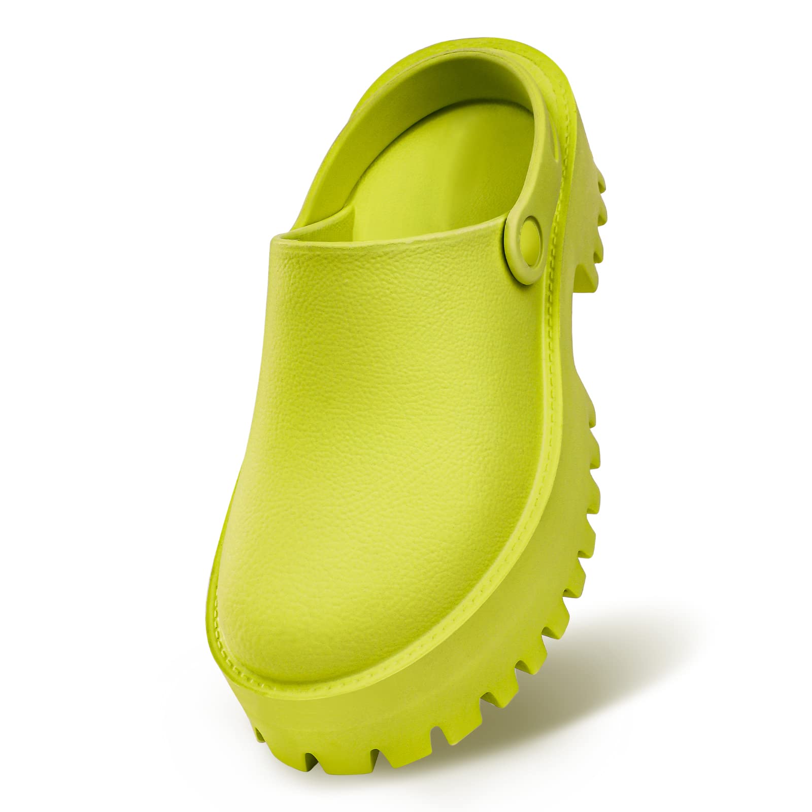 Women Platform Thick Soled Slippers,Beige Slip On Clogs Casual Non Slip Home Lazy Waterproof Fashion Sandals