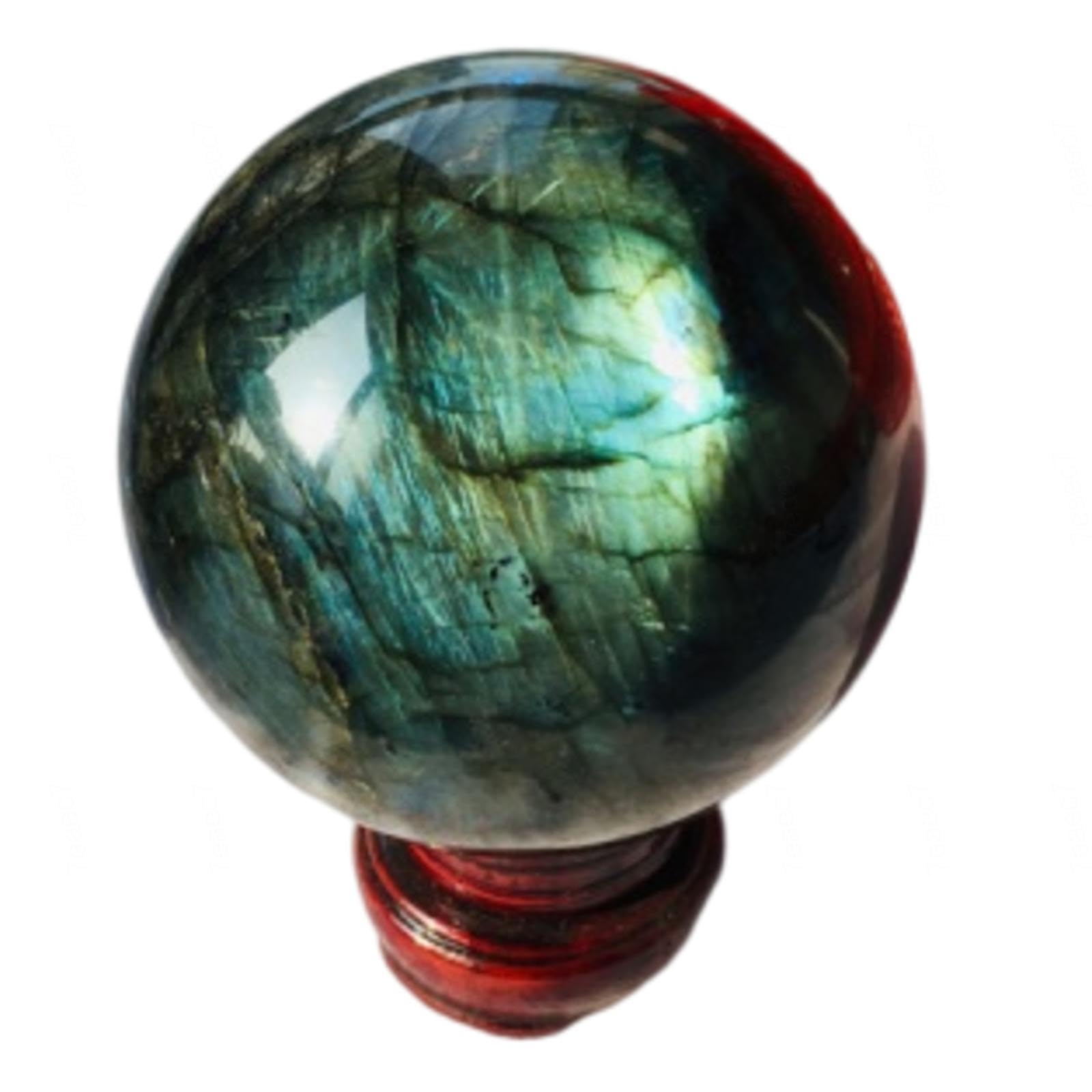Cristal Labradorite Doré 80mm - Boule de quartz authentique d'exception - 2