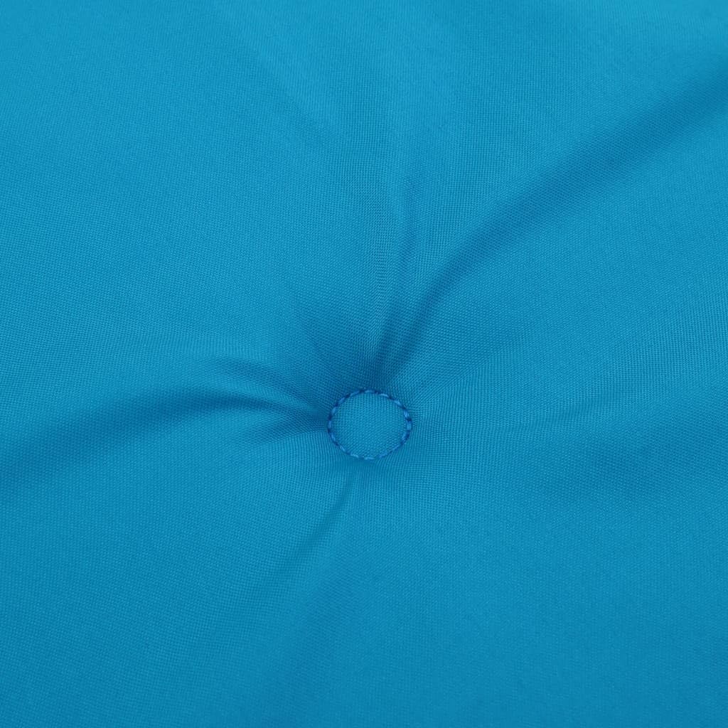 4er Set Gartenstuhlauflagen für Hochlehner, Bequeme Stuhlkissen 120x50x3cm, Strapazierfähige Sitzauflagen aus Polyester mit Befestigungsbändern für Gartenstühle, Blau