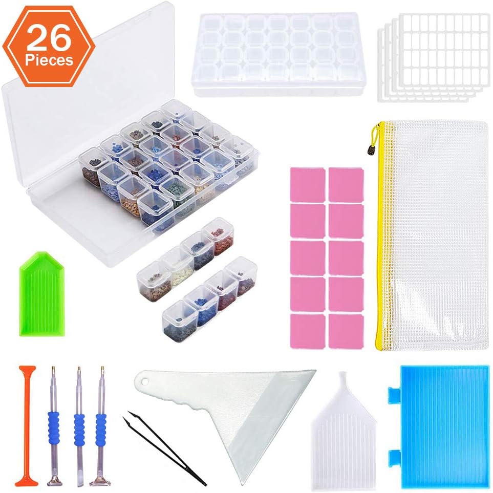 26 Pieces 5D Diamond Painting Tools and Accessories Cross