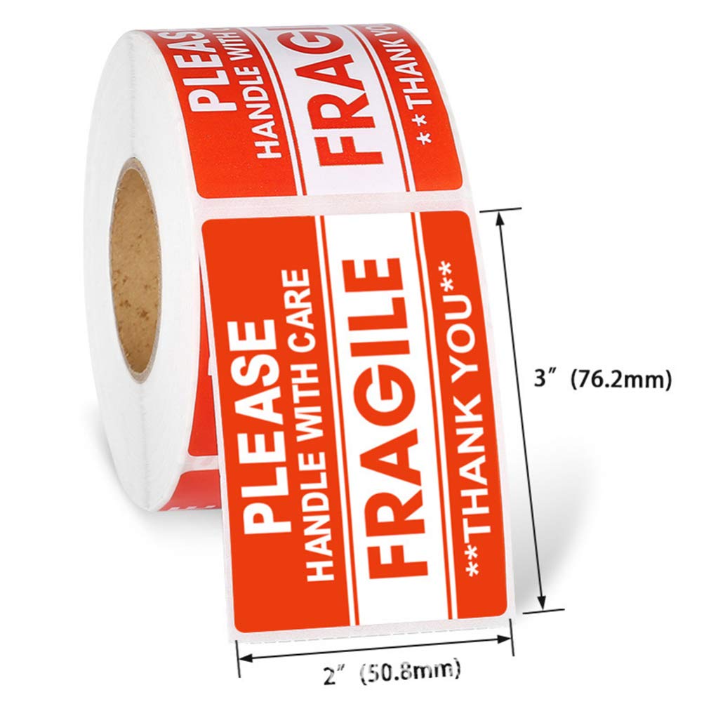 Autocollant D'avertissement Fragile 2 Rouleaux Adhésifs