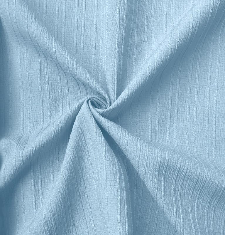 Image of Macsivo Men's Popcorn Shirt with Spread Collared Long Sleeve Button Down Closure Curved Hem Length | Linen Shirt for Man