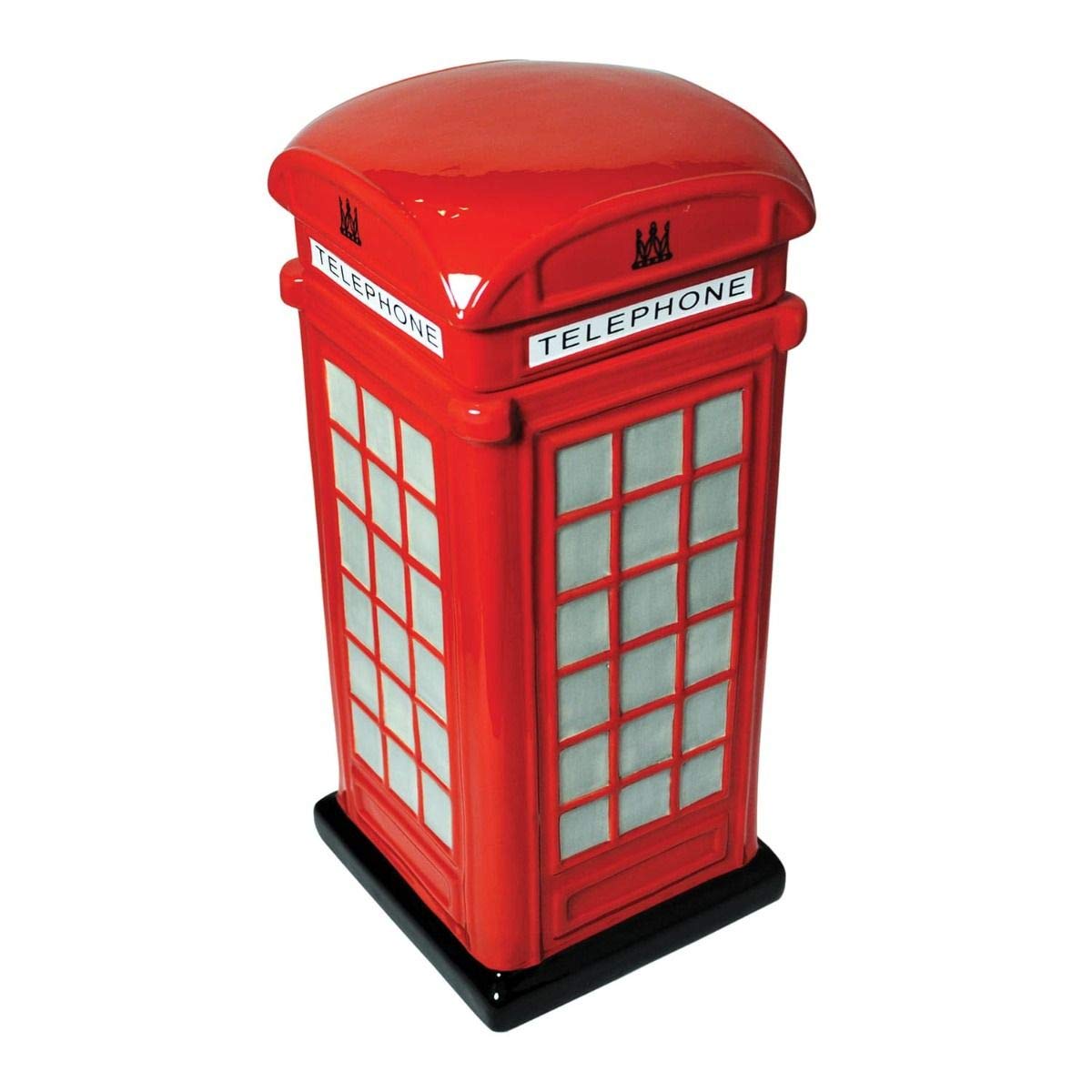 CKB LTD Recipiente para galletas estilo retro con tapa, de cerámica, color rojo, 12 x 12 x 28 cm