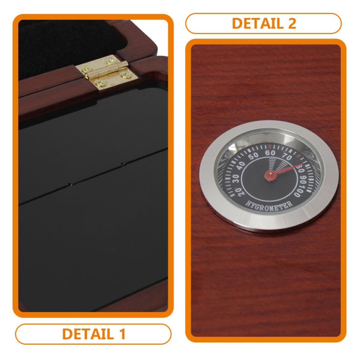 VALICLUD 5 Pezzi Scatola Porta Ance per Oboe, Reed Case in Legno con Igrometro, Custodia per Ance per Strumento Musicale, Accessorio per Oboe e Sassofono/clarinetto