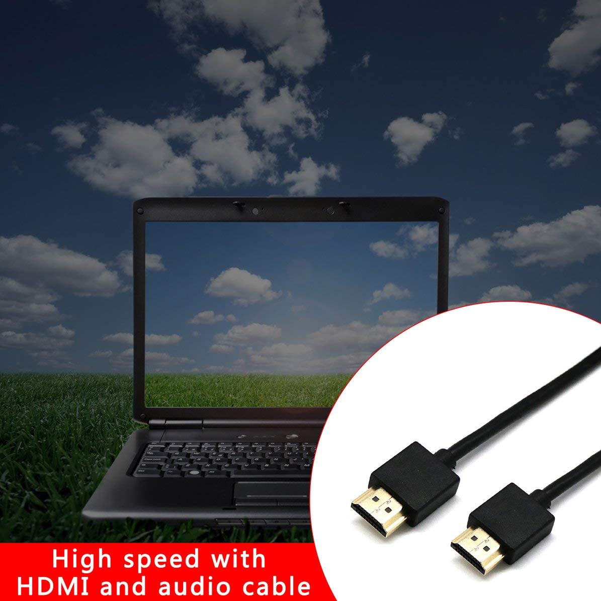 Monllack 1 Cable HDMI 2.1 4K 1536Khz Hdmi de Alta Velocidad 4K 60Hz Uhd HDR 18Gbps Cable Hdmi Converter HDTV Proyectores (Negro)