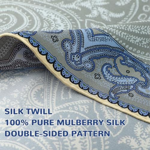 STARWHISPER 100% Pure Mulberry Silk Scarf-27''x27'' 14MM Double-Sided Printed Pure Silk Twill Scarf for Women Square Scarf3