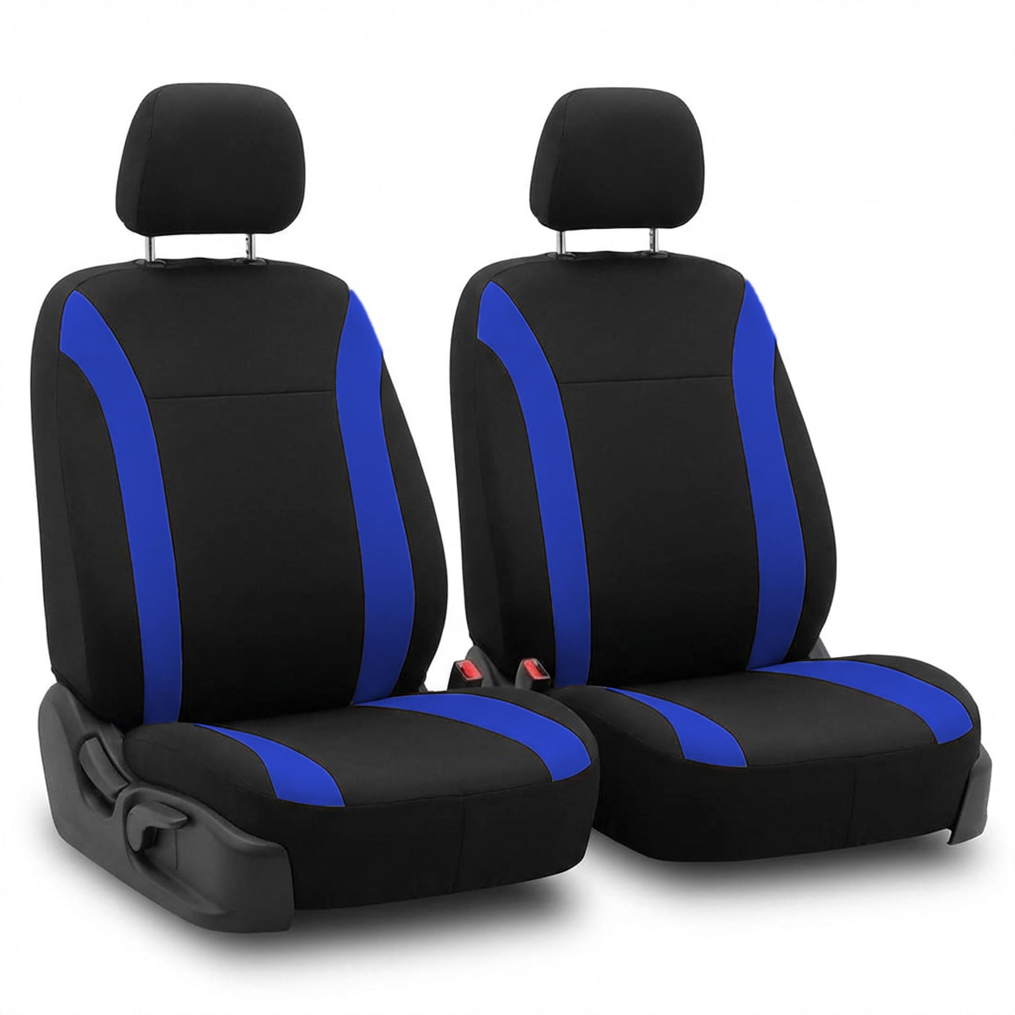 FH Group Car Seat Covers Cosmopolitan Flat Cloth Car Seat Covers Front Seats Only Blue Automotive Seat Covers, Airbag Compatible Universal Fit
