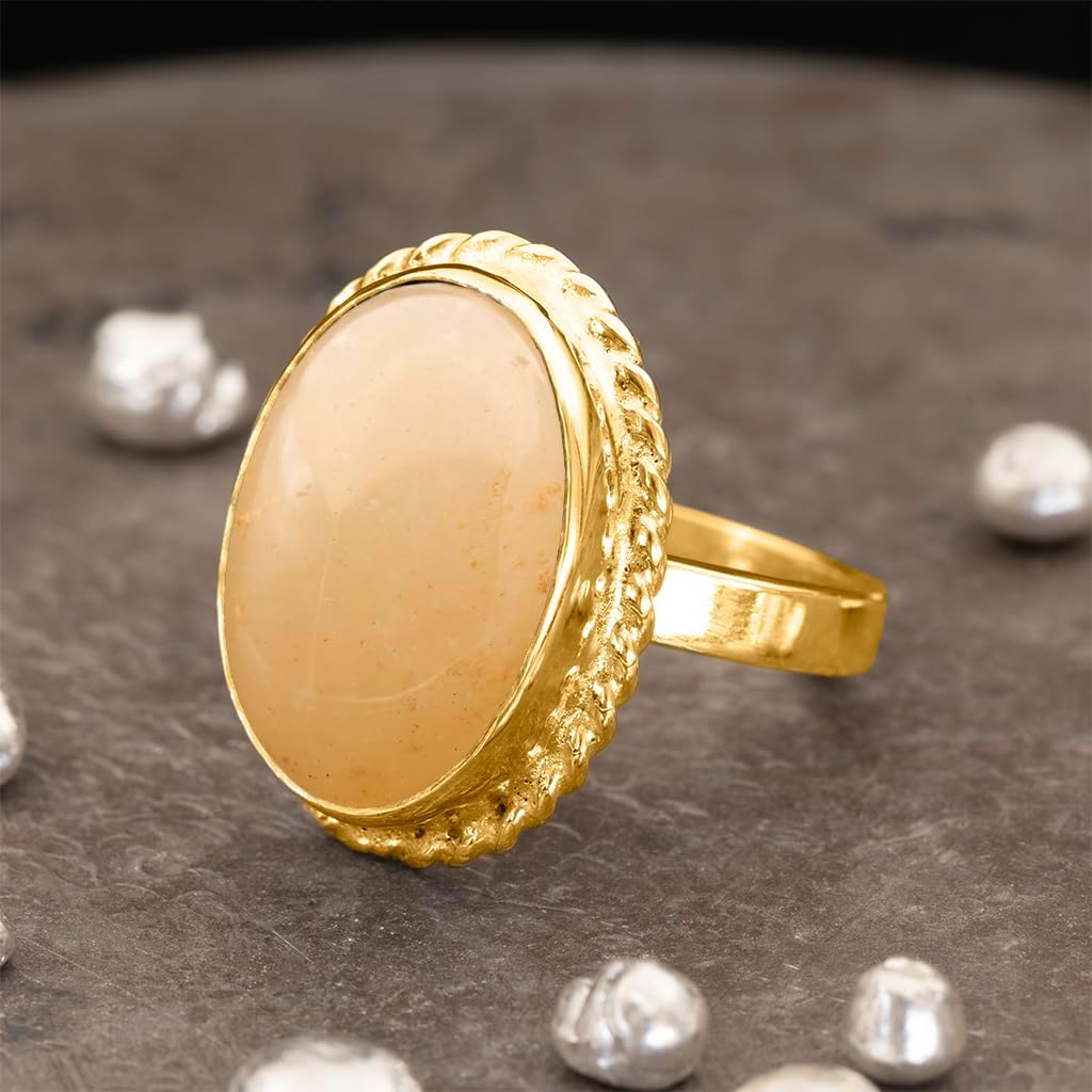 Gray Striped Agate Ring in 24K Gold Vermeil Sterling Silver | Handmade Bezel Set Gemstone Jewelry for Gemini | Root & Crown Chakra Calming Stone | Elegant Gift for Wife, Girlfriend or Mom