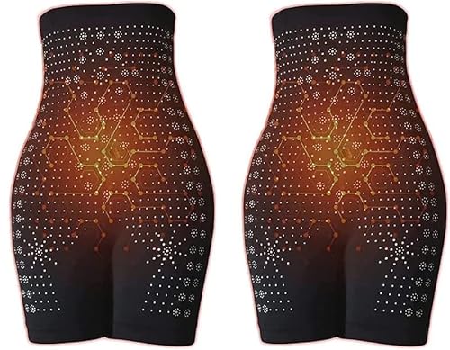 AFGQIANG Negative Ionen Detox Shaping Shorts, einzigartige Faserwiederherstellungsformer, Eisseide-Ionen-Faser-Reparatur-Shorts, fördert den Stoffwechsel, Bauch- und Hüftlift-Hosen, 2 x Schwarz, One AFGQIANG Negative Ionen Detox Shaping Shorts, einzigartige Faserwiederherstellungsformer, Eisseide-Ionen-Faser-Reparatur-Shorts, fördert den Stoffwechsel, Bauch- und Hüftlift-Hosen, 2 x Schwarz, One