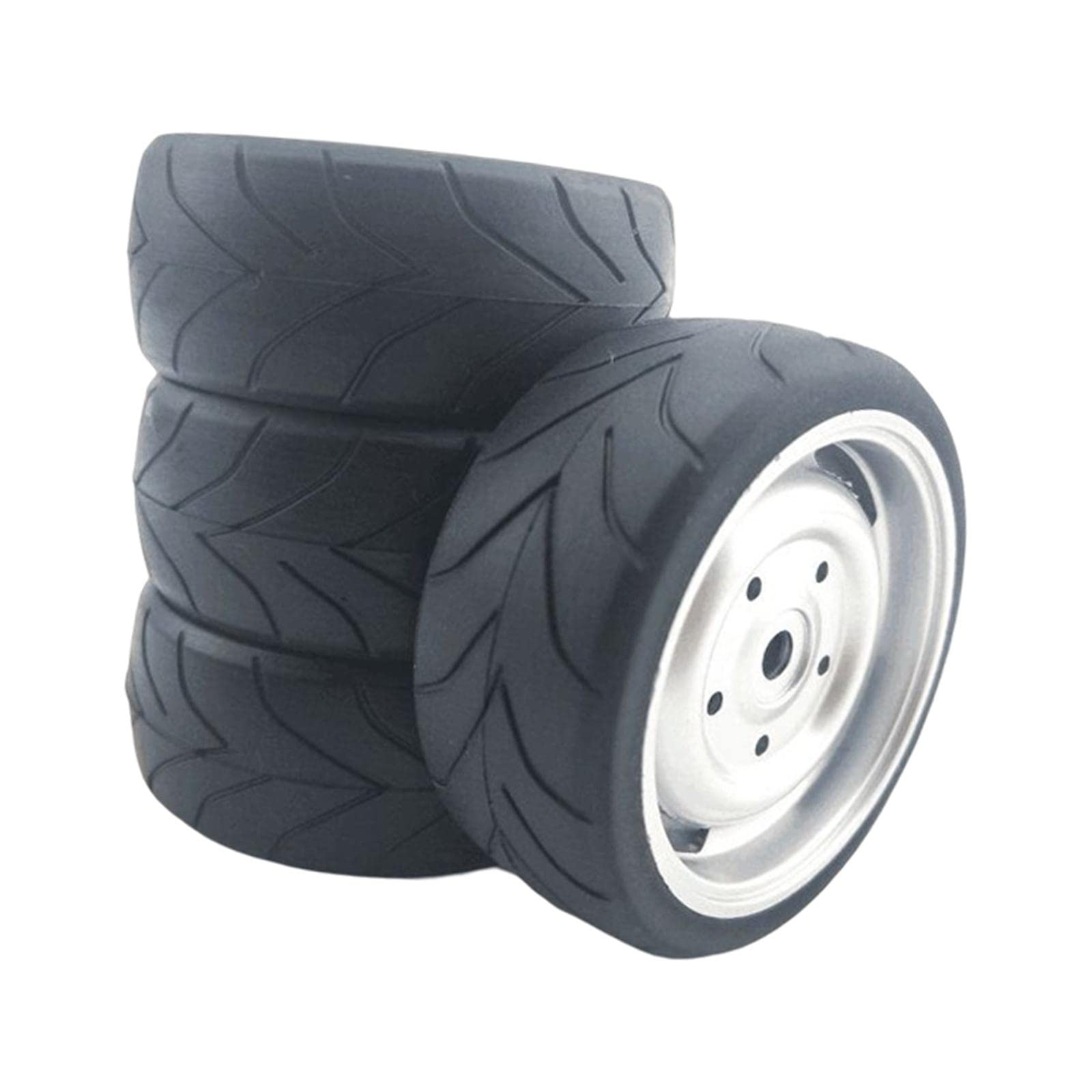 4Pack of 75Mm Rubber Tires for Wl Toys 144001 124018 On/Off Road Car Accs A-image-14