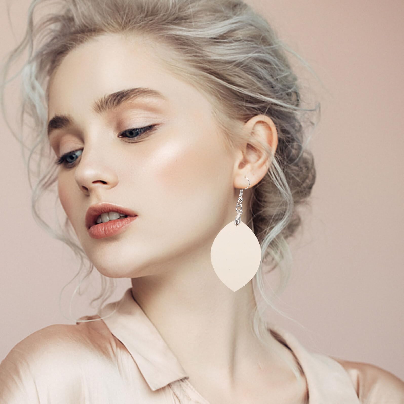 DIYEAH 72 Stück Teiliges Handmade Earring Blanks aus Strapazierfähigem Resin Dekorative Runde Ohrhänger mit Haken Geeignet für DIY Schmuckherstellung und Bastelprojekte
