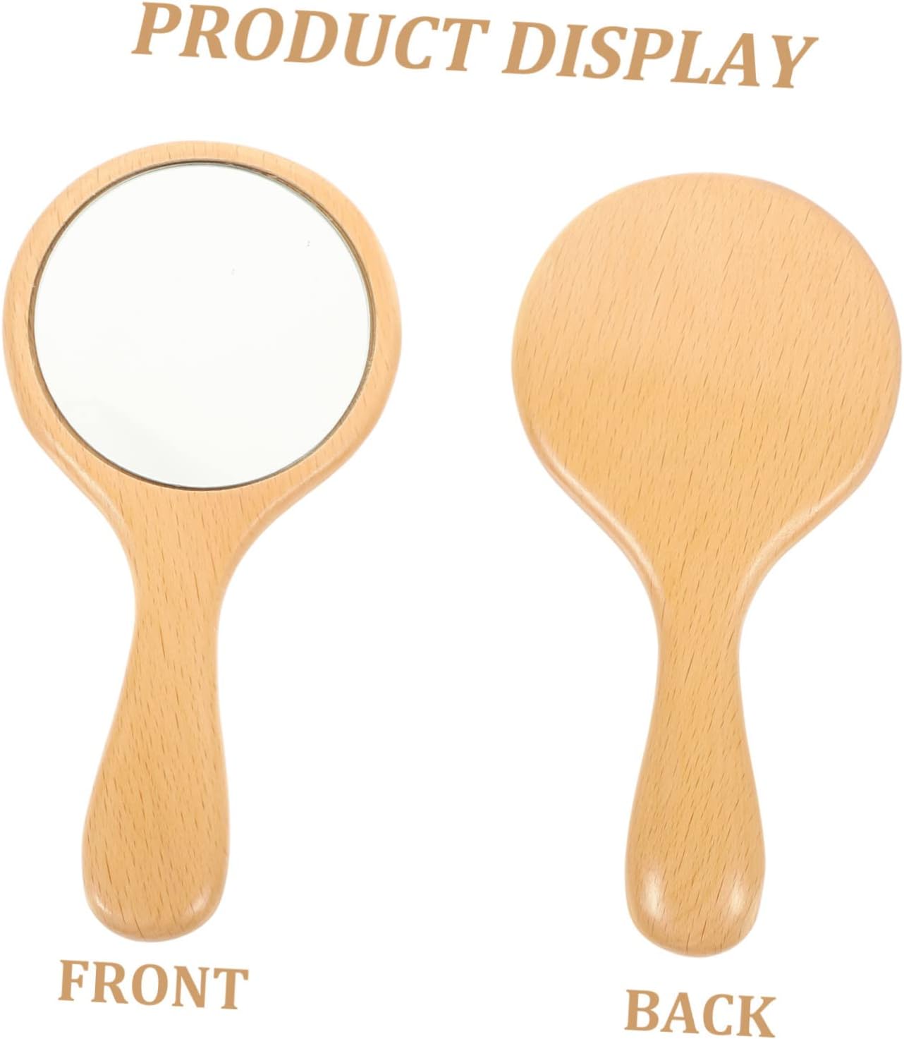 Vanity Mirror Handheld Mirror for Travel Business for Purses Wooden Handle for Makeup Daily Use