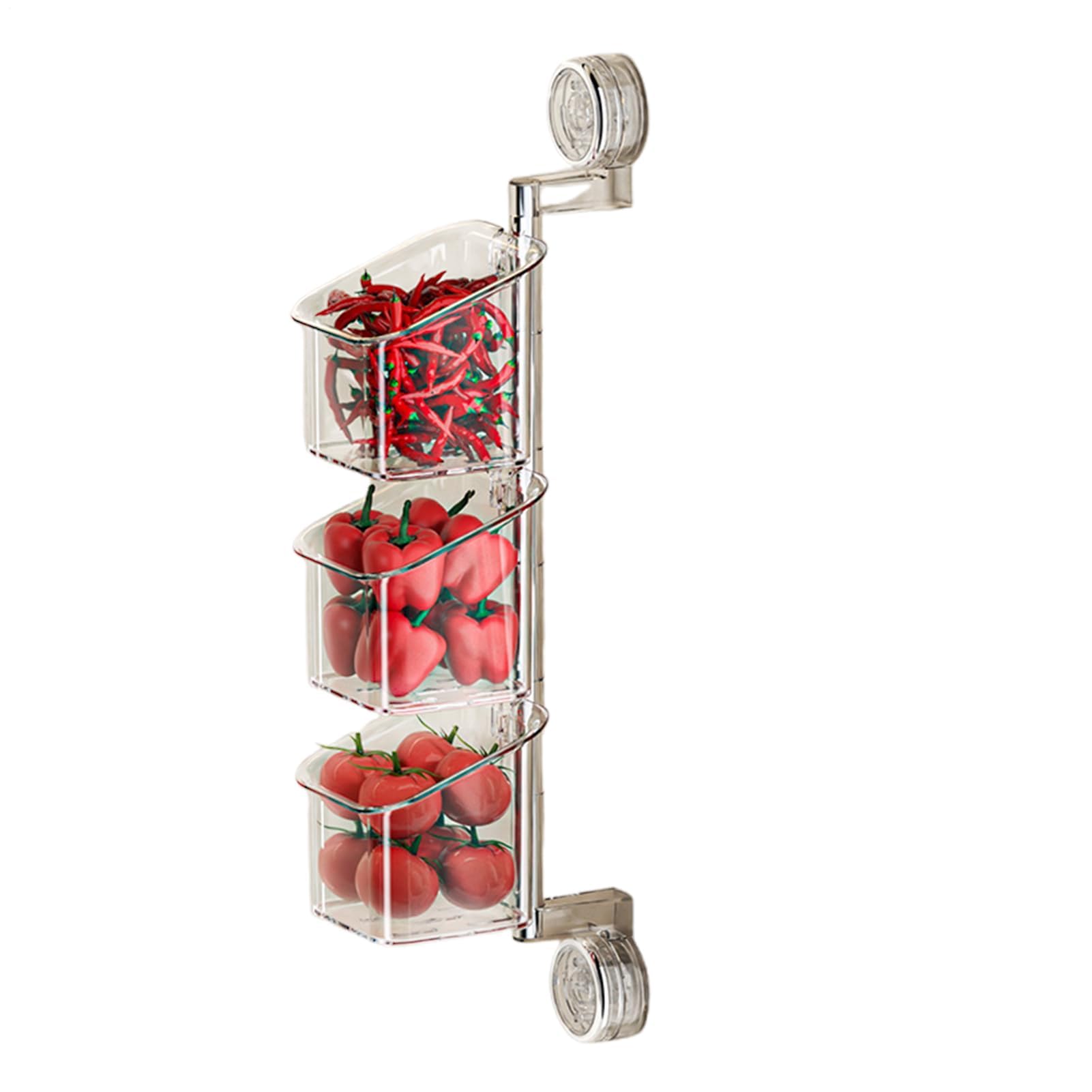 Rotierende Duschregale mit Saugnäpfen, starker Vakuum-Wandnizer, Draina, Badewannen-Caddy Halter, kein Bohren, für Badezimmer und Küche, Fliesen, platzsparendes Design