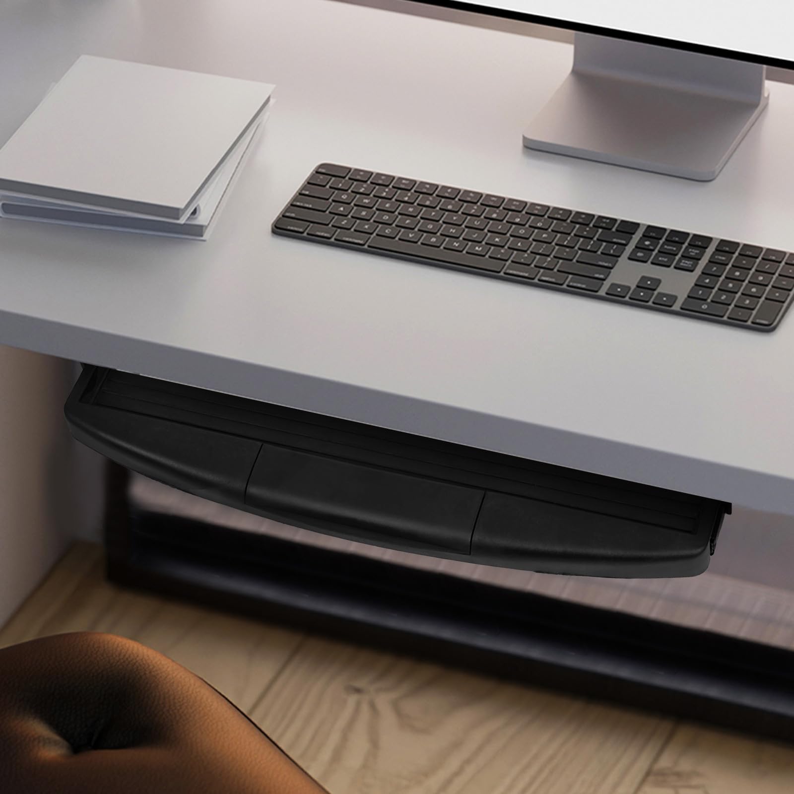 Verstellbare ausziehbare Tastaturablage – Mehrzweck-Ständer für Büro – ergonomisches Schreibtischzubehör für verbesserten Arbeitsplatz