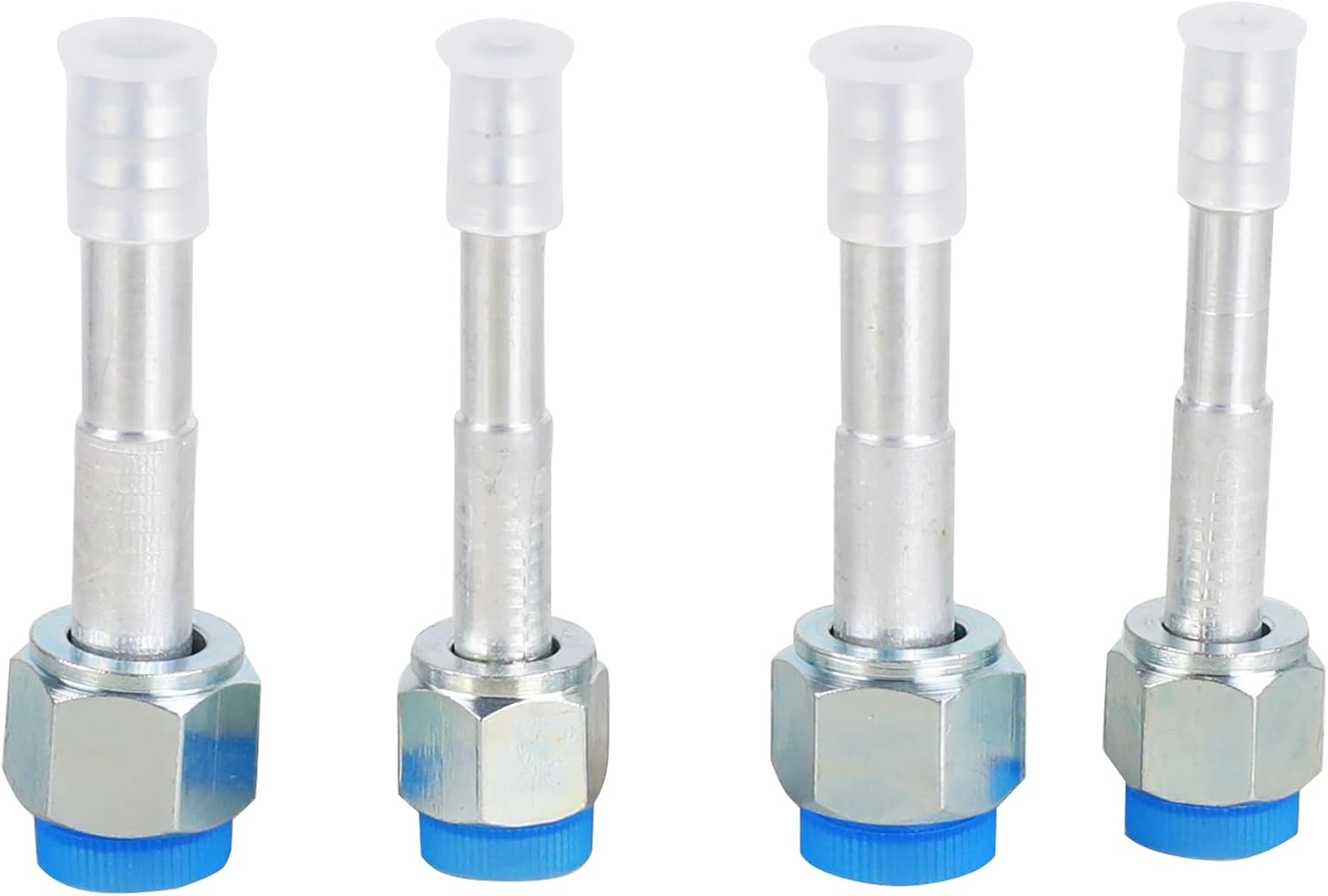 4PCS A/C Fitting Straight kit Female Standard Aluminum O-Ring Hose size #6 and #8