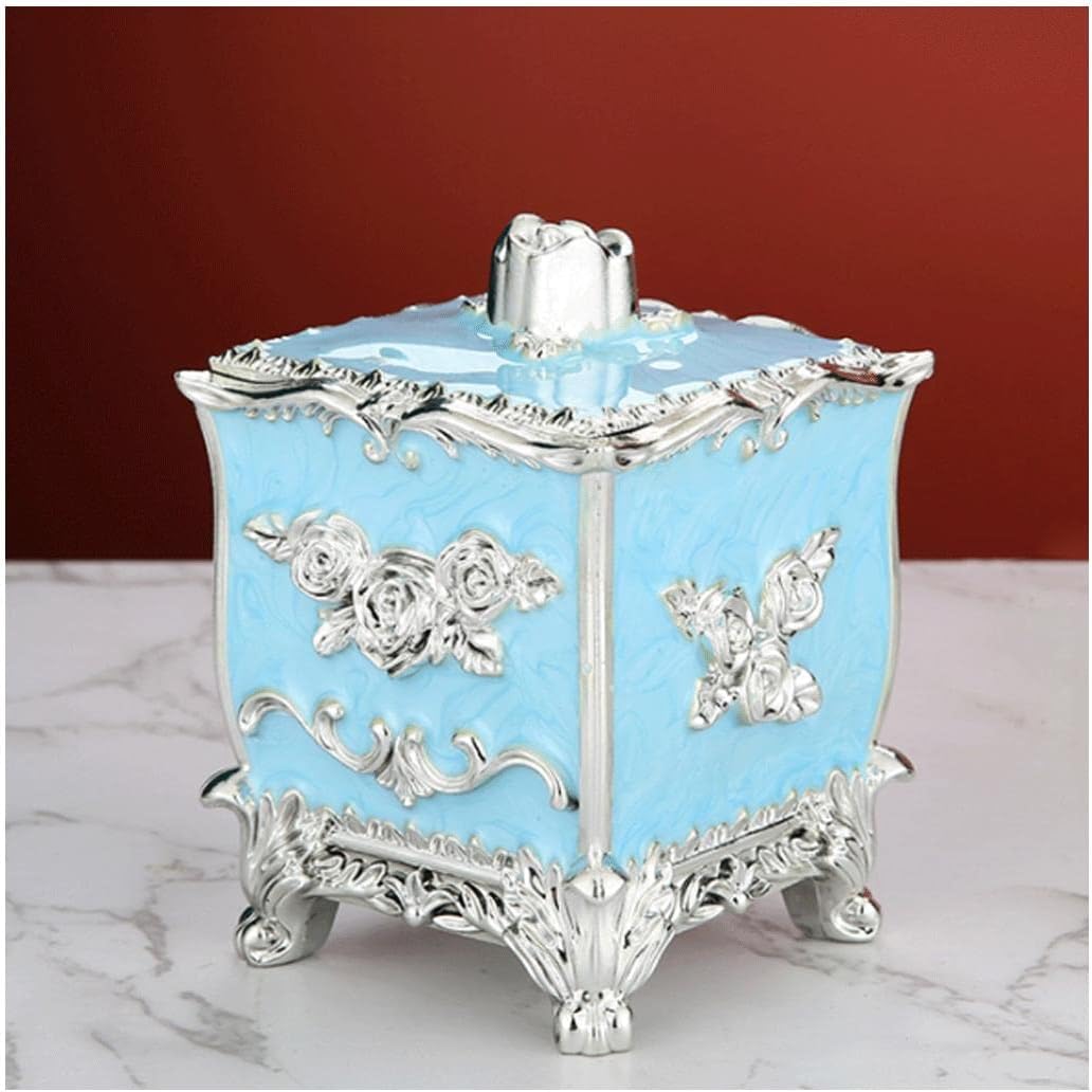 Ceramic Toothpicks Container ，Plastic Toothpick Case，Fashion Acrylic Silver Plated Toothpick Holder Toothpick Dispenser with Lid Toothpicks Container Retro Toothpicks Case Chic(Silver Pink)