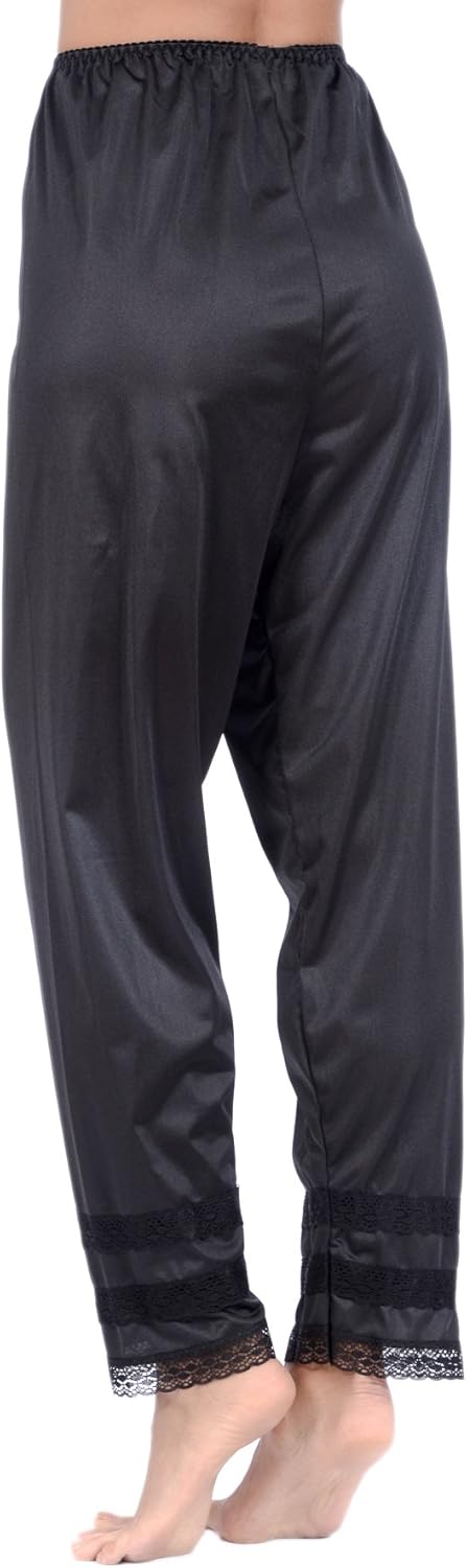 Patricia Lingerie Women's Silky Soft Satin Polyester Snip-it Pant Slip with Cushioned Elastic Waistband and Lace Trim - Image 3