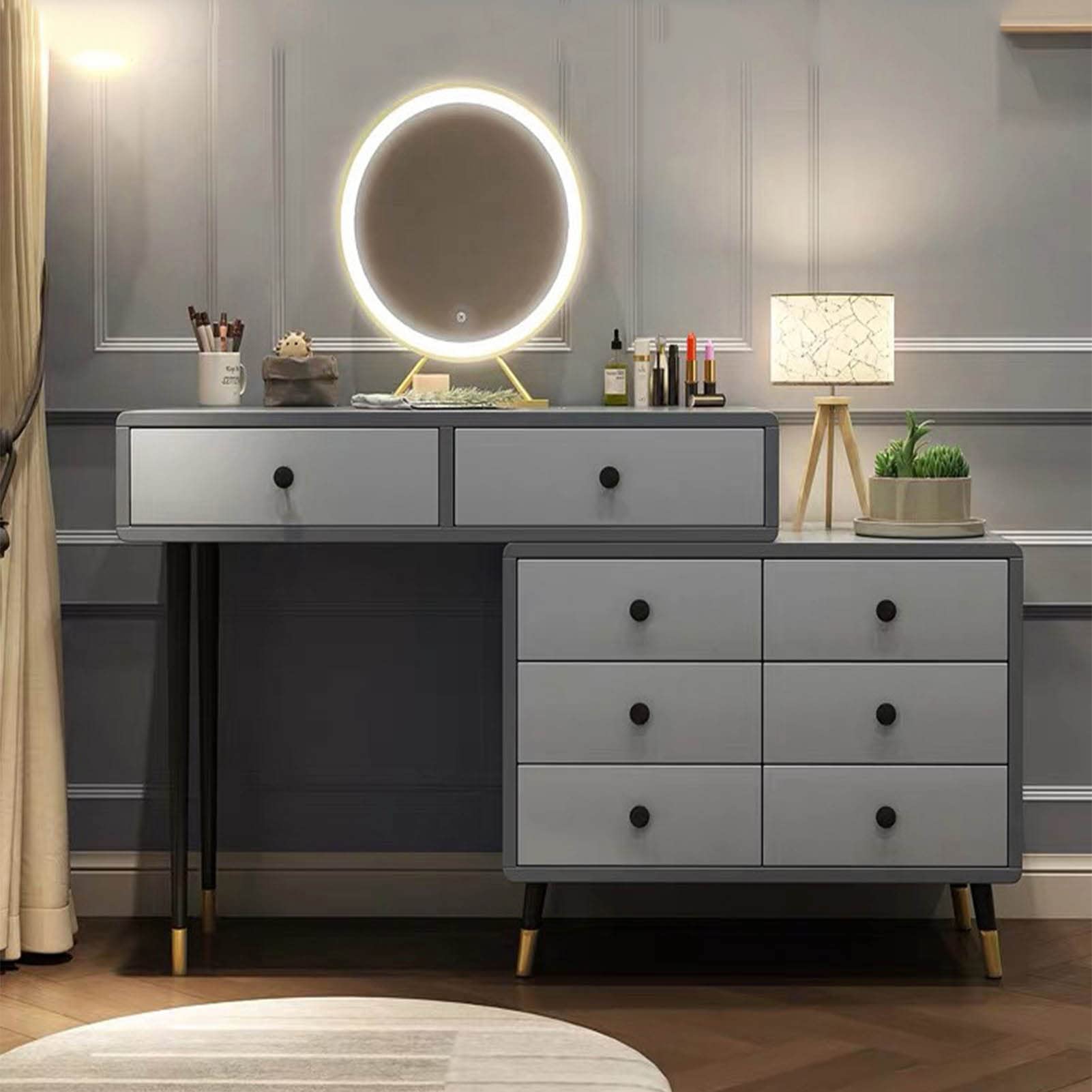 Zestaw 4 czarnych złotych stożkowych metalowych nóżek meblowych, 10 cm, wymienne nóżki na sofę, stół, kanapę, szafkę TV, fotel, stylowe akcesoria do samodzielnego wykonania