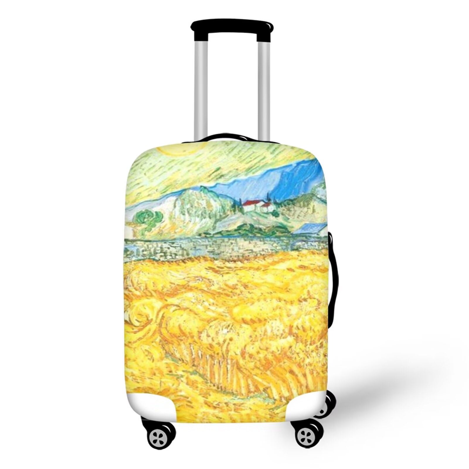 Ystardream Golden Wheat Field Travelling Luggage Cover Washable Suitcase Protector Anti-scratch Suitcase Cover Colorful Luggage Suitcase Protective Cover Fits 32 Inch