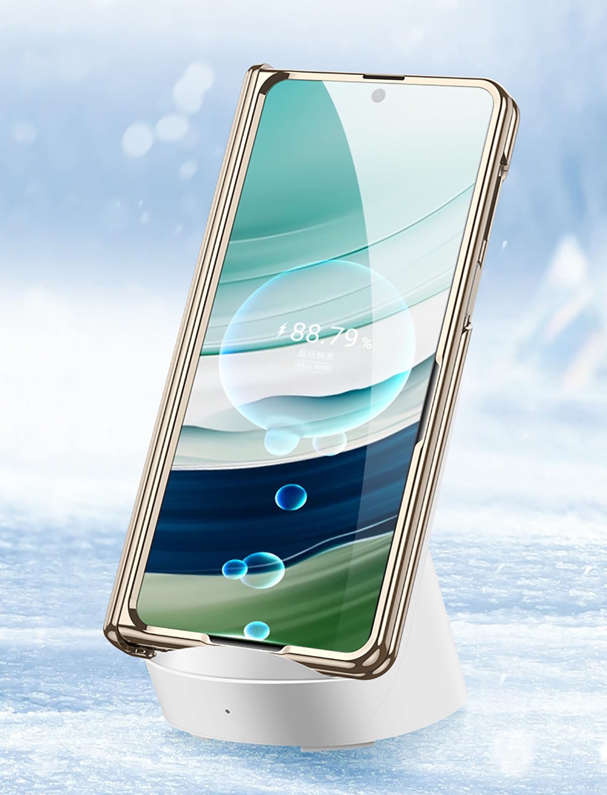 Funda COQUE para Huawei Mate X5 Phone Shell,Ultra Delgada Phantom Transparent Colorful Border Case,Funda Plegable del teléfono para Huawei Mate X5-Plata