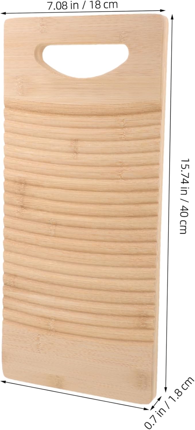 Bamboo Washboard Hand Washing Board Antiskid Washboard for Laundry Home School Use
