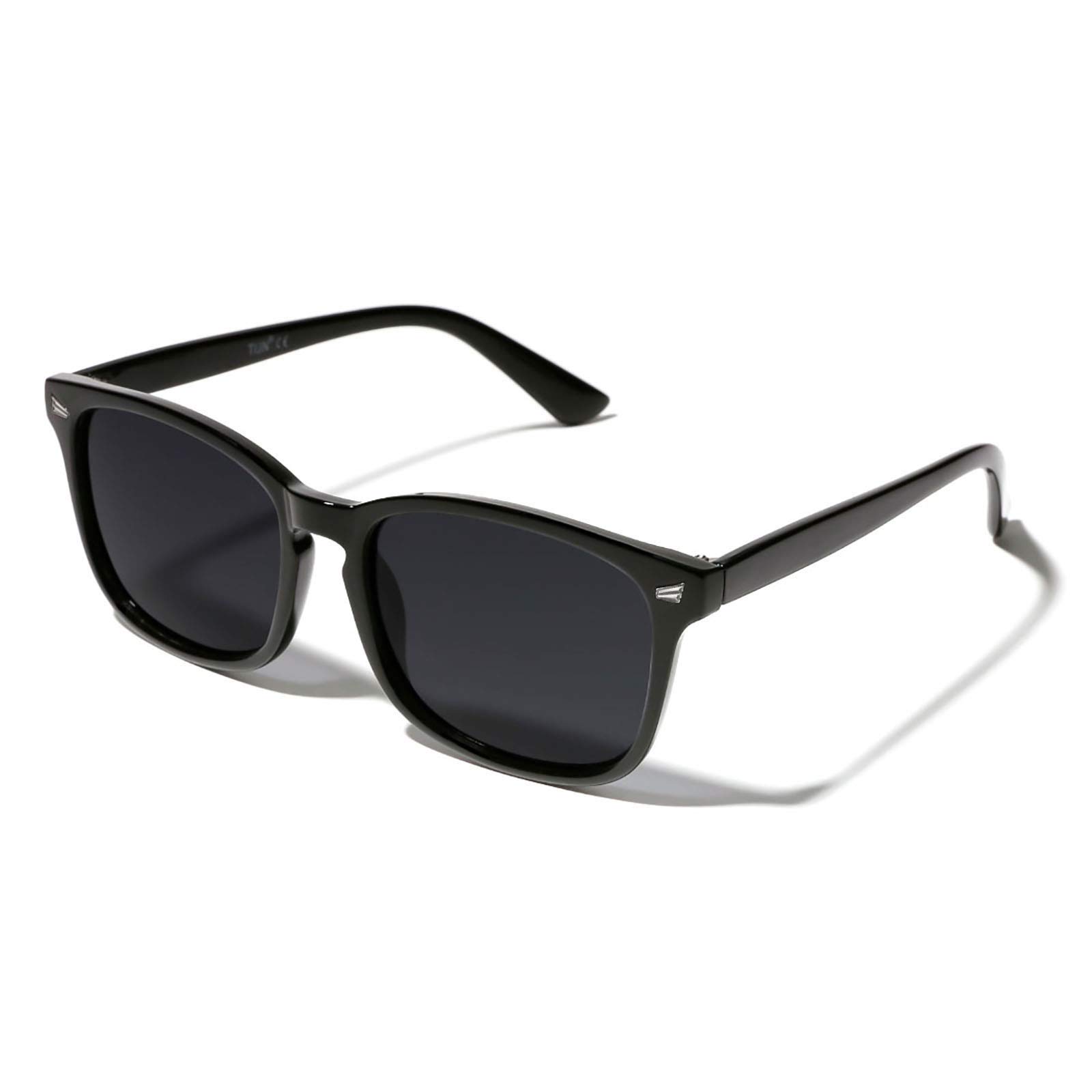 TIJN Polarized Sunglasses for Womens and Mens Classic Square Frames Shades for UV Protection Stylish and Trendy Sunnies