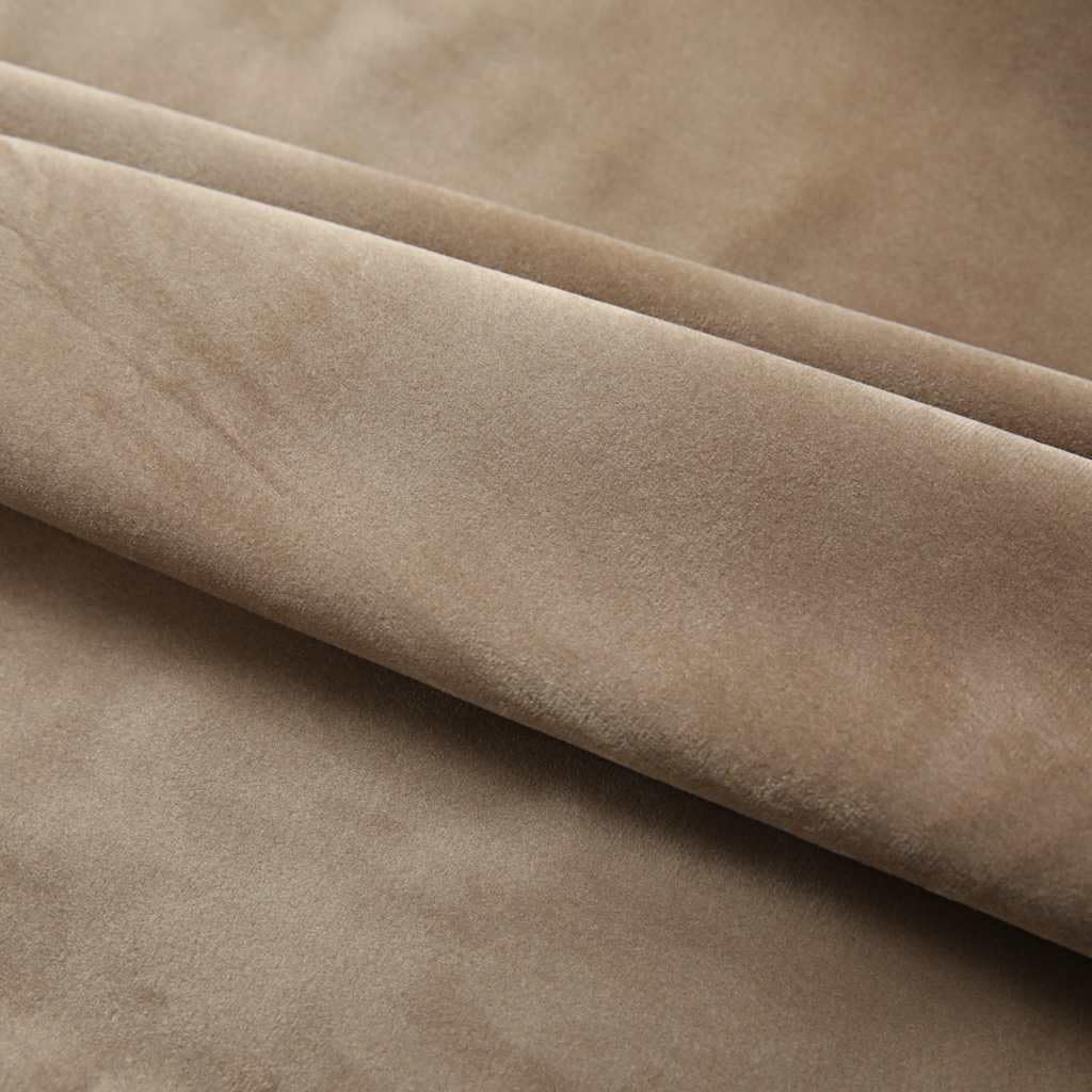 Cortinas opacas de terciopelo beis, 140 x 175 cm, con ganchos de metal, 2 unidades, opacas y translúcidas, para salón, dormitorio, habitación infantil