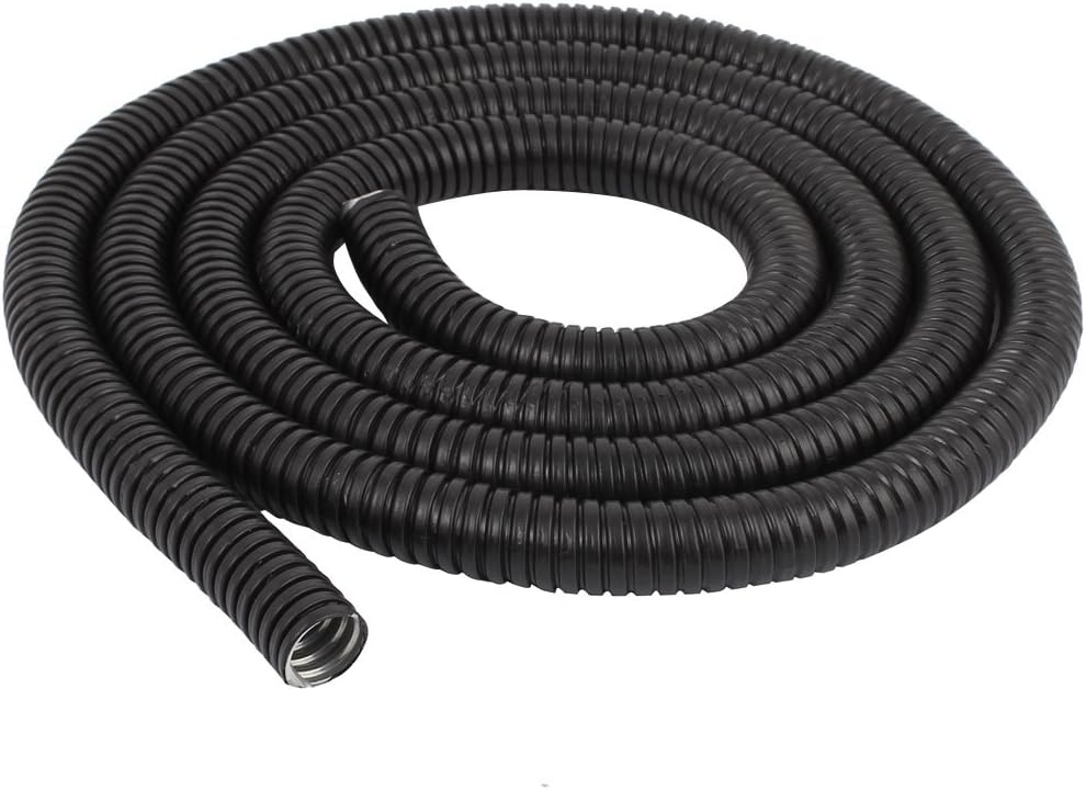 Aexit 3 Meters Tube Fittings Metal Flexible Corrugated Tubing Wire Cable Conduit Tube Pipe 20 Microbore Tubing Connectors x 23mm