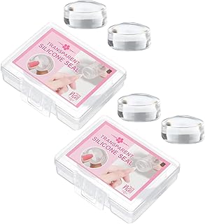 FRCOLOR Substituição do carimbo de unhas: carimbo de unha de silicone para carimbo de unha transparente de substituição, estampador de arte de unhas de silicone, 4 peças de silicone