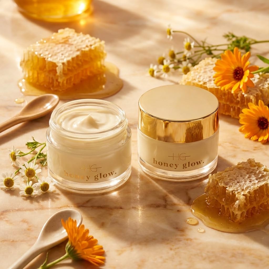 Honey Glow Duo Ultra nawilżający krem do twarzy z ceramidami i miodem, SPF 15 (2 x 50 ml) – lekki krem na dzień z niacynamidem, kwasem hialuronowym i przeciwutleniaczami