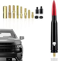 Vista 7 de Ajxn 1 antena tipo bala para automóvil, 5.4 pulgadas, adecuada para Ford F150 Wrangler, Jeep, Chevy Silverado 1500, 2500, 3500, HD, Avalanche, GMC