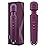 bed geek Handheld Cordless Personal Wand Massager - Waterproof, USB Rechargeable, 20 Vibration Patterns, 8 Speeds, Memory Feature, Skin-Soft Silicone for Ultimate Relaxation Tool (Purple)