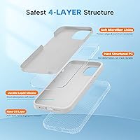 Vista 73 de Miracase Funda diseñada para iPhone 13 Pro Max con protector de pantalla, [forro de microfibra suave antiarañazos], funda protectora de silicona