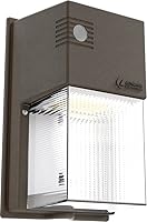 Vista 17 de Lithonia Lighting Luminaria LED de Pared para Exteriores de 13", CCT Seleccionable de 3 Vías 3000K/4000K/5000K, Lúmenes Ajustables, Fotocélula