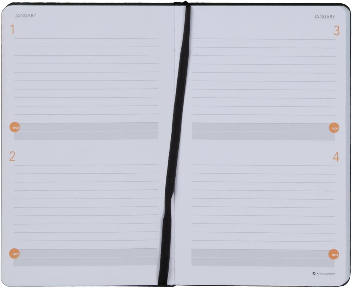 AT-A-GLANCE PLAN.WRITE.REMEMBER. 80612105 Planning Notebook Two Days Per Page, 5 1/8 x 8 1/4, Black