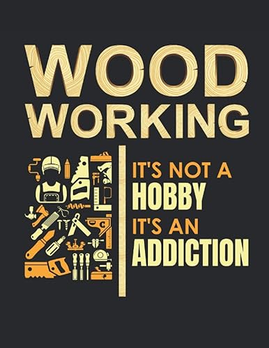 Woodworking It's Not a Hobby It's an Addiction Woodworking 2021 Weekly Planner (Jan 2021 to Dec 2021), Large Paperback Calendar Schedule Organizer,