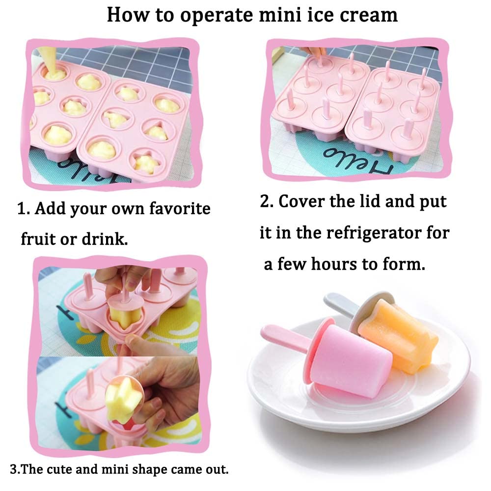 Silicone Popsicle Molds 4-Pack - BPA-Free, Easy Release Ice Pop Maker For Kids, Homemade Treats