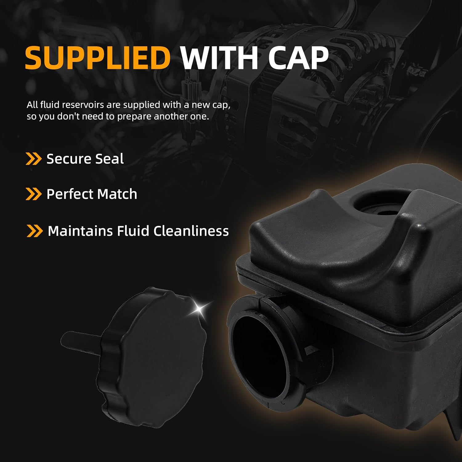 Power Steering Reservoir with Cap Automotive Replacement Compatible with Benz CL550 (2009-2010),E550 (2007-2009),R350 (2006-2011),CLS550/ML350/S550 (2007-2011) 3.0L 3.5L 5.5L