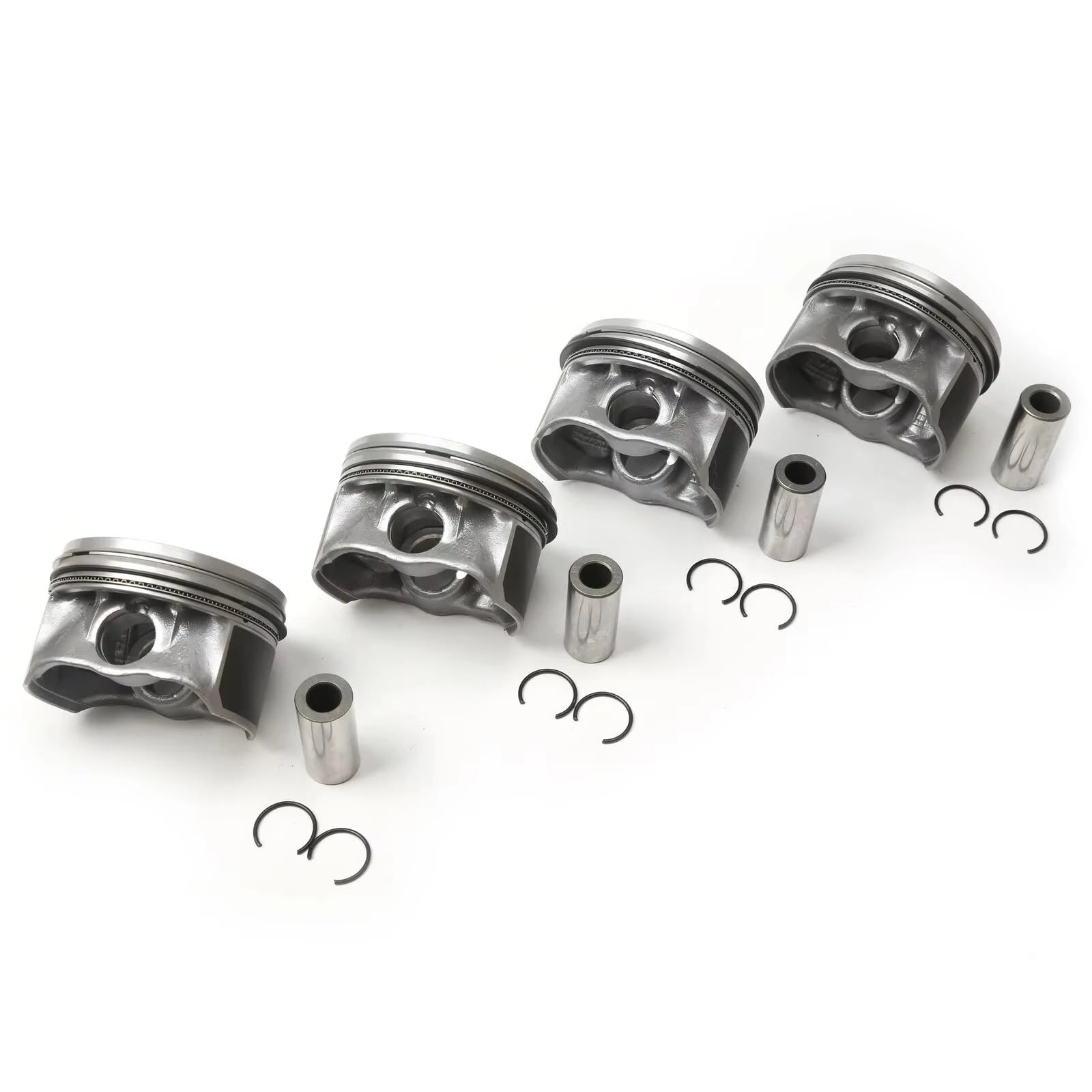 Pistone Motore 1 set EA111 Pistoni e fasce elastiche motore STD 76,5 mm Adatto per VW per Jetta .6L CLRA installare
